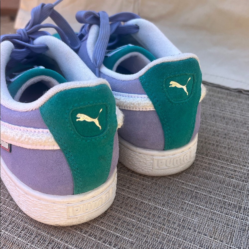 Puma Suede Phantom Lavender, white and Teal Casual Sneakers - Picture 3 of 7